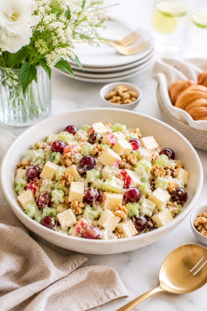 Waldorf Salad on Brunch Table