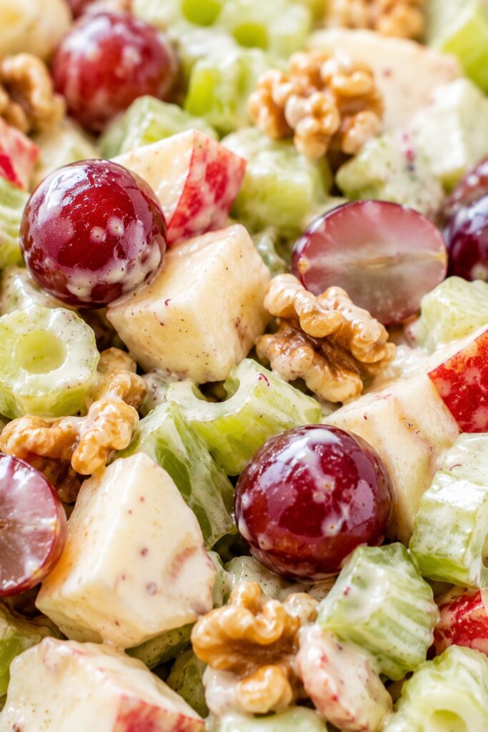 Waldorf Salad Texture Close-up