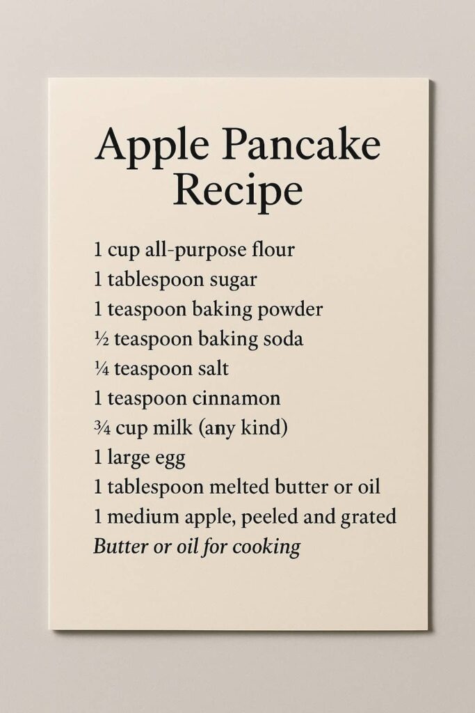 Apple Pancake Recipe