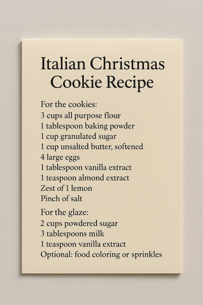 Italian Christmas Cookie Recipe