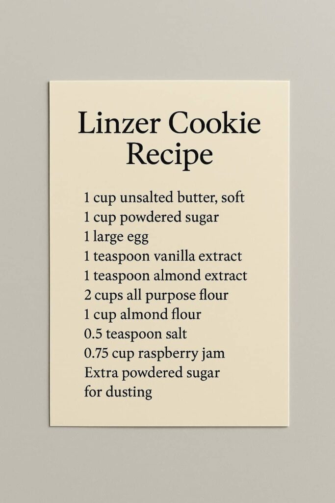 Linzer Cookie Recipe