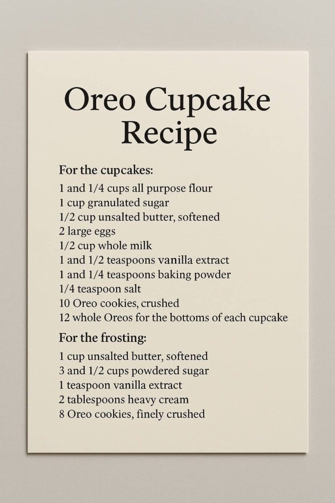 Oreo-Cupcake-Recipe