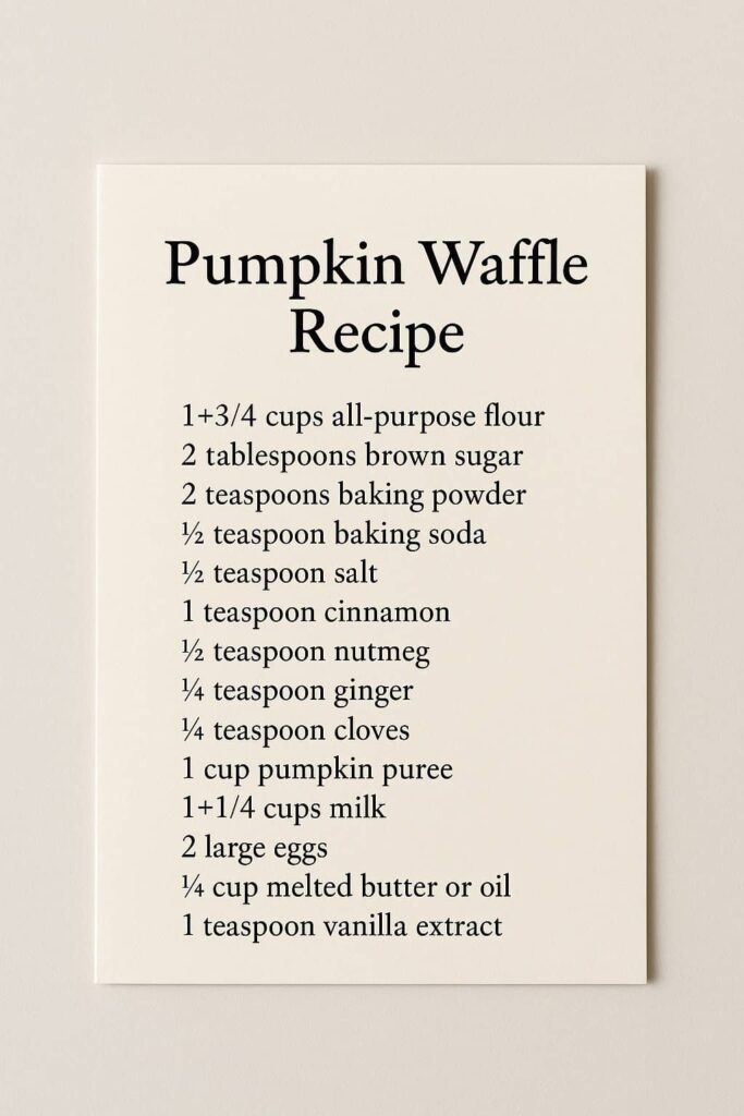 Pumpkin Waffles