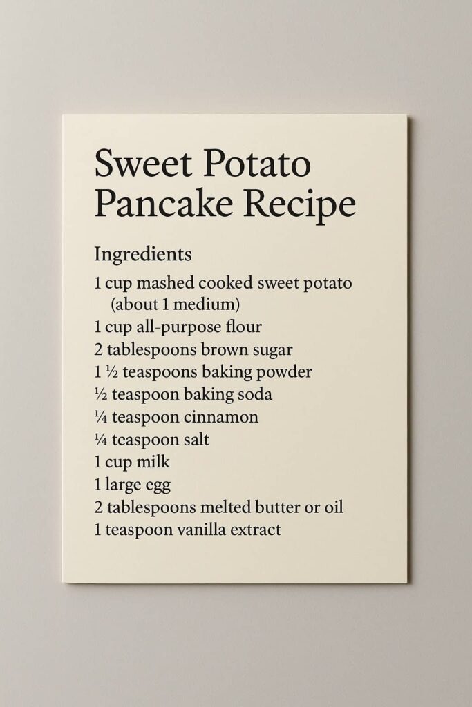 Sweet Potato Pancake Recipe