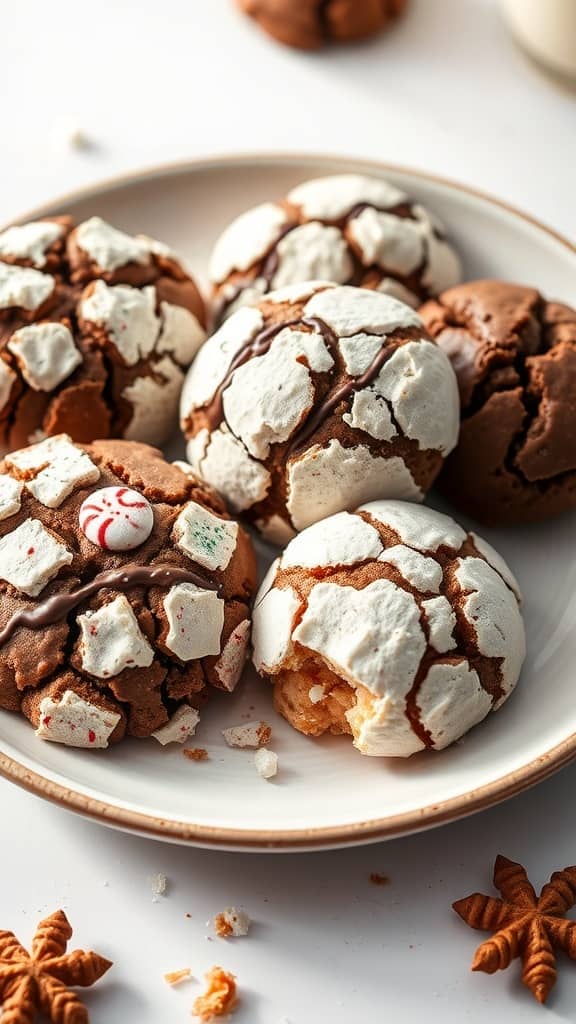 chocolate crinkle cookie variations