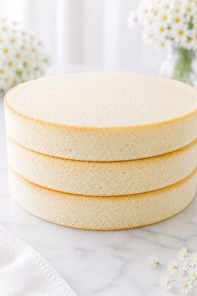 Perfectly Flat White Cake Layers