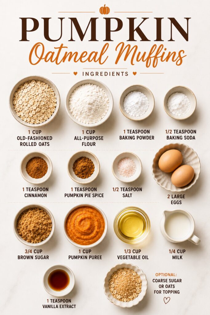 Pumpkin Oatmeal Muffins
