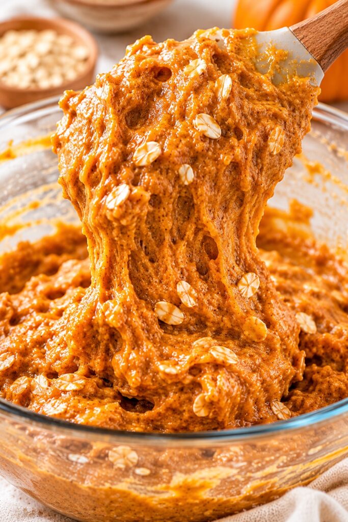 Pumpkin Oatmeal Muffins Batter Texture