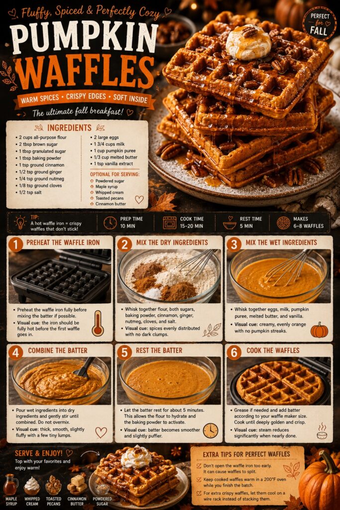 Pumpkin Waffle Recipe Card