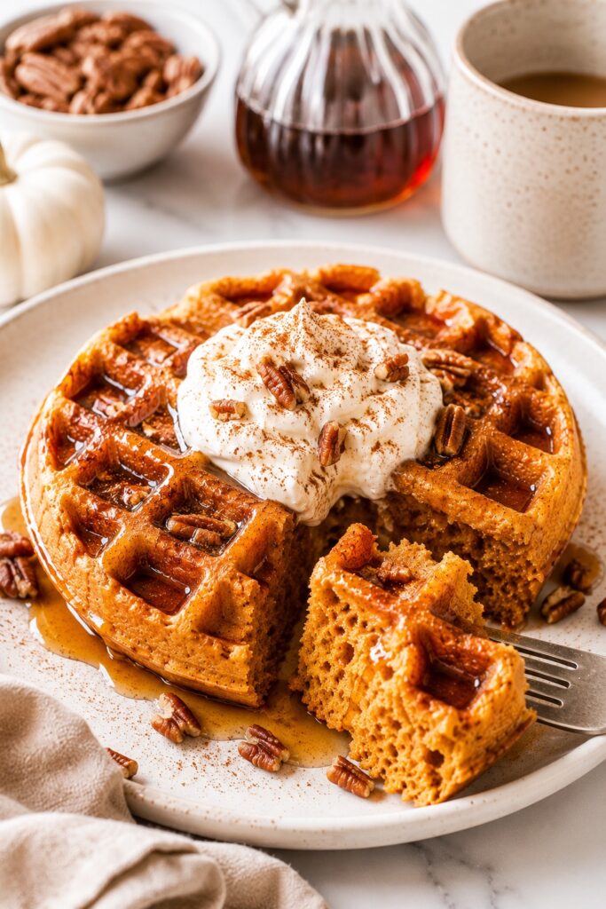 Pumpkin Waffles Serving Idea