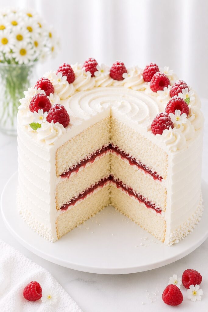 Raspberry White Cake