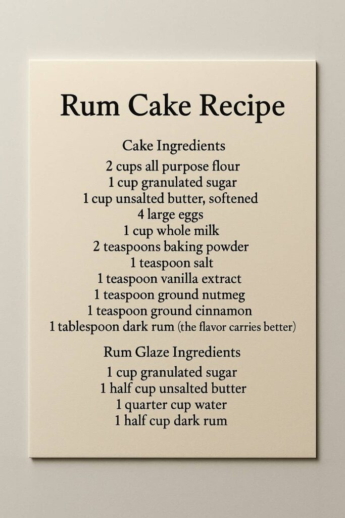 rum-cake-recipe
