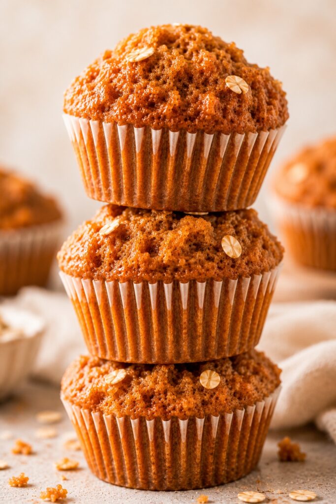 Bakery Style Pumpkin Oatmeal Muffins