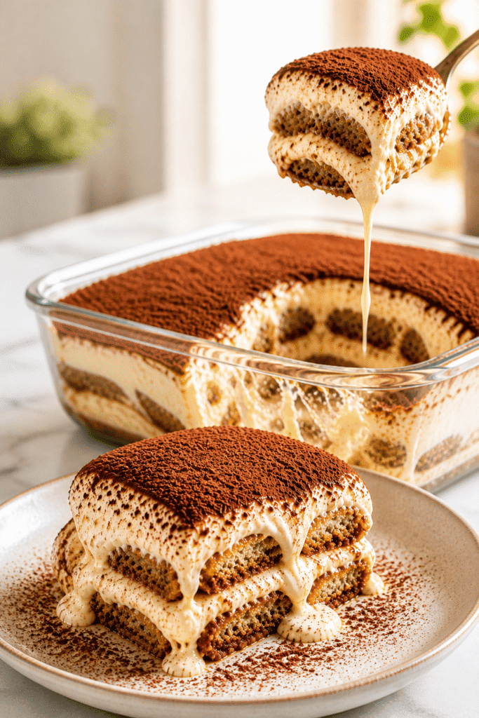 tiramisu serving