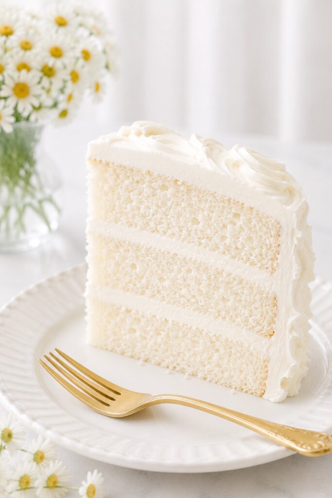 White Cake Serving