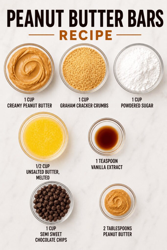 Peanut Butter Bars Ingredients
