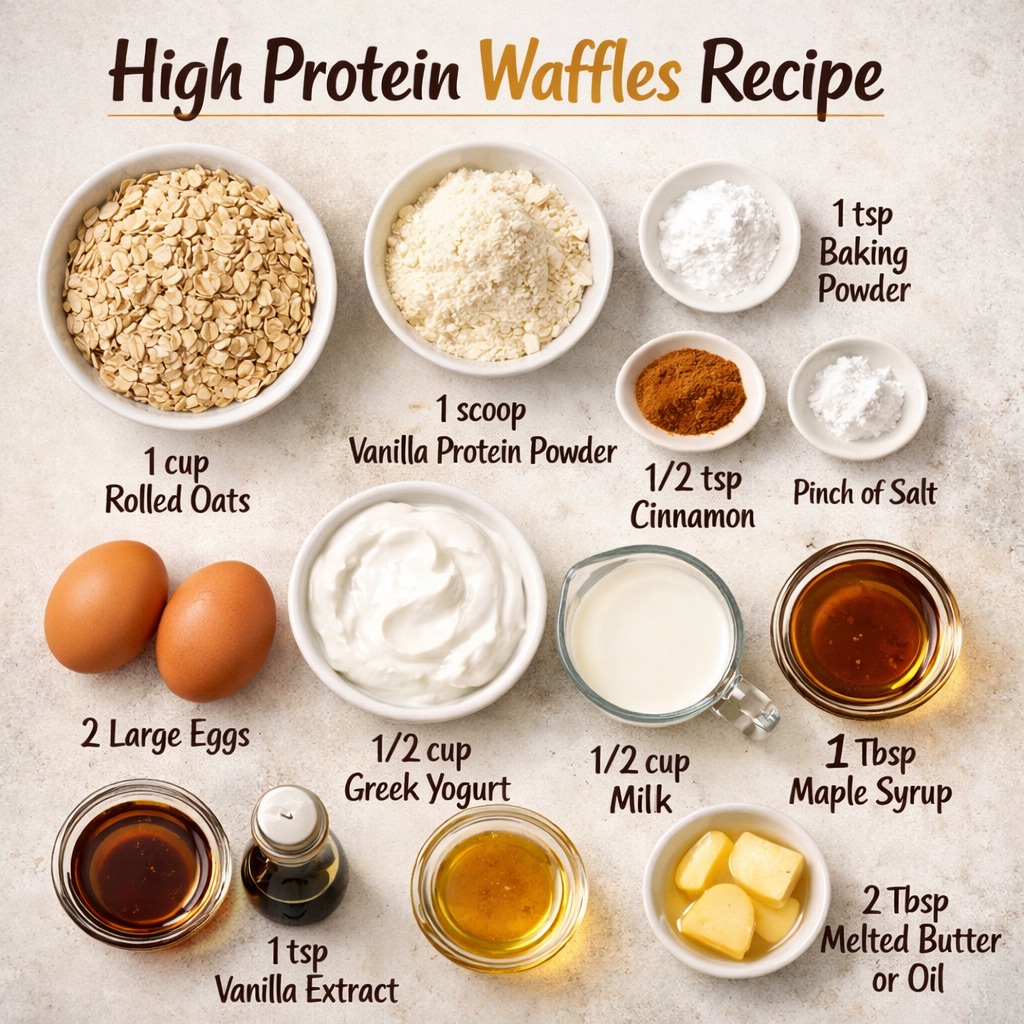 High Protein Waffles Recipe Ingredients