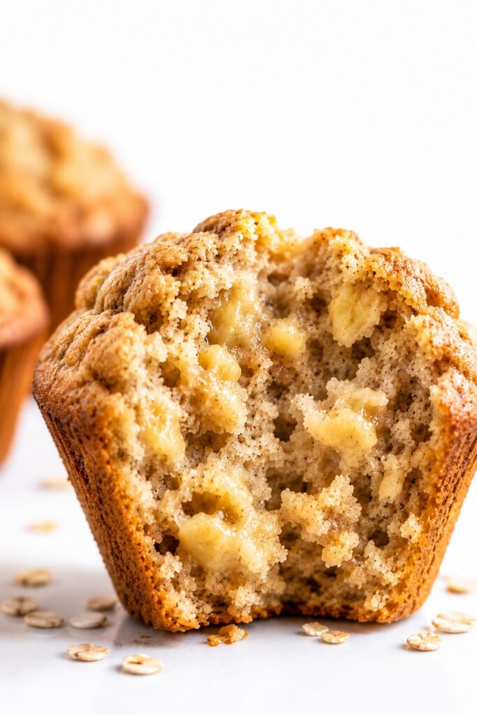 Banana Oatmeal Muffins Interior Texture