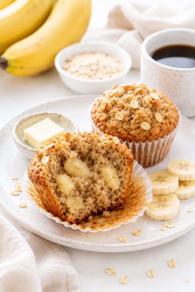Banana Oatmeal Muffins Seving