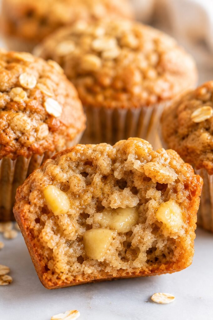 Banana Oatmeal Muffins Texture Close-up