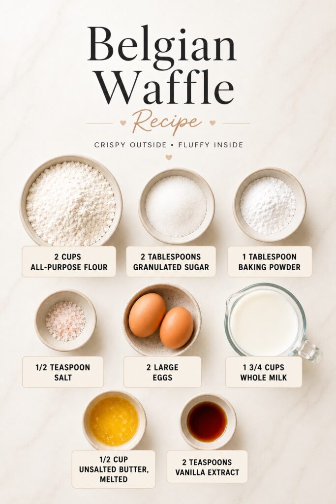 Belgian waffle recipe ingredients