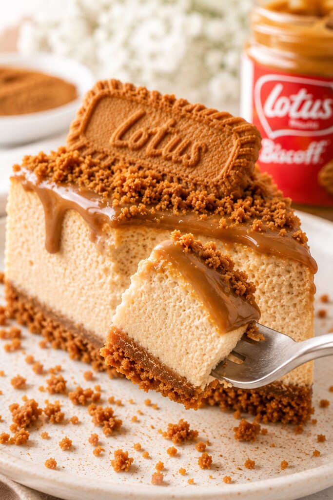 Biscoff Cheesecake Close-up