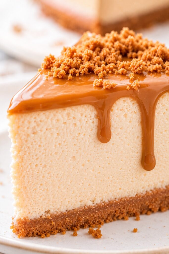 Biscoff Cheesecake Texture Close-up