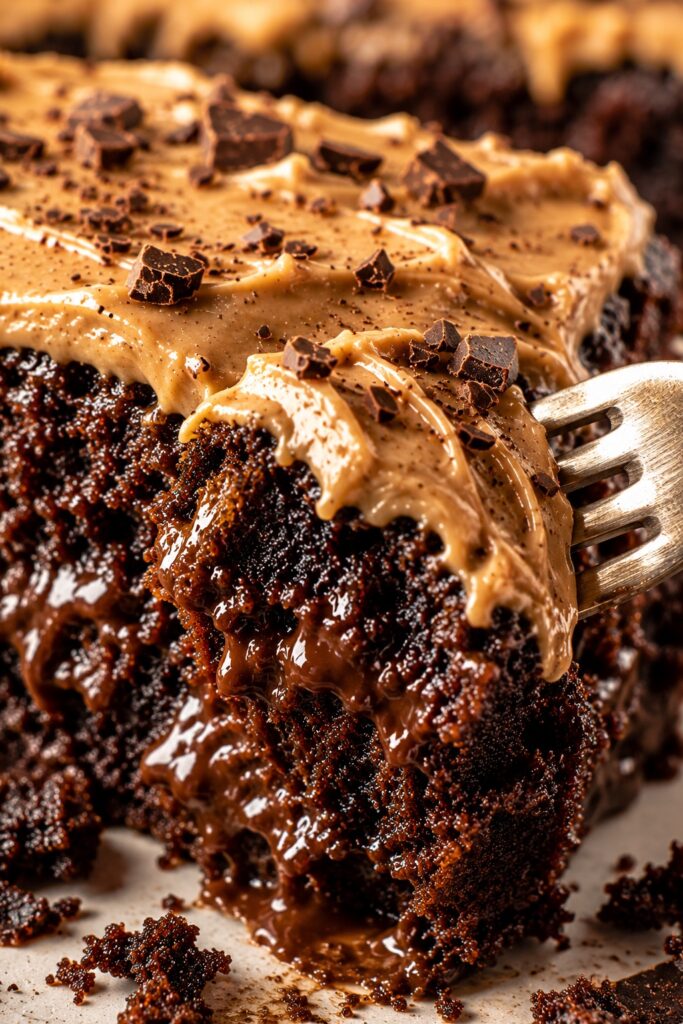 Chocolate Peanut Butter Texas Sheet Cake Texture