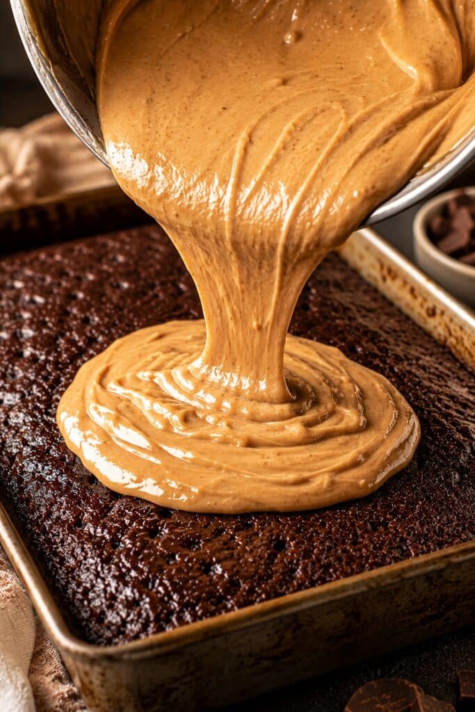 Chocolate Peanut Butter Texas Sheet Cake Frosting