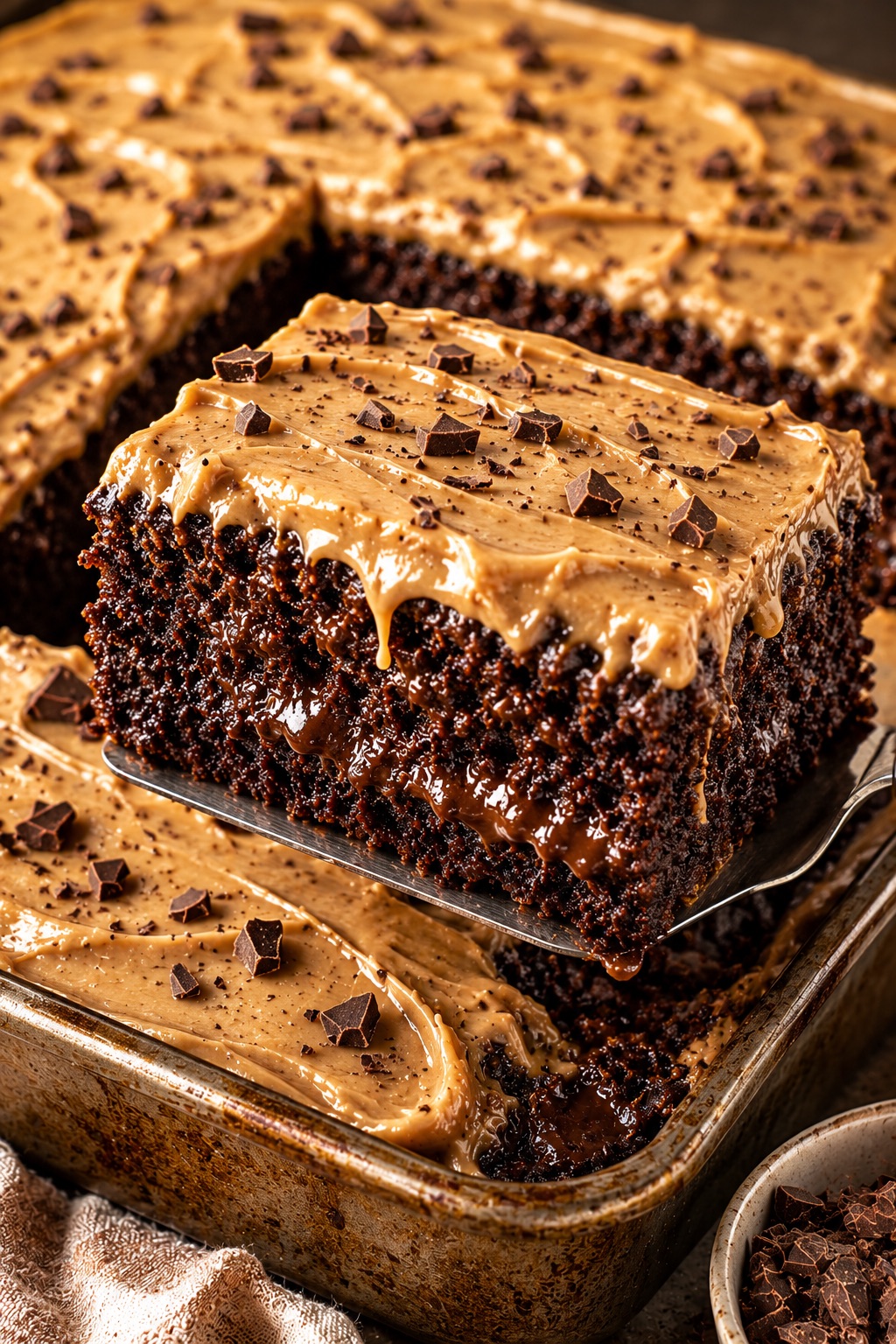 Chocolate Peanut Butter Texas Sheet Cake