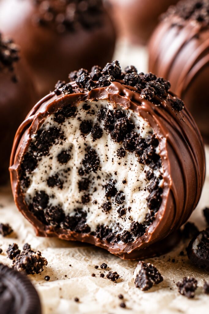 Oreo balls Texture Close-up