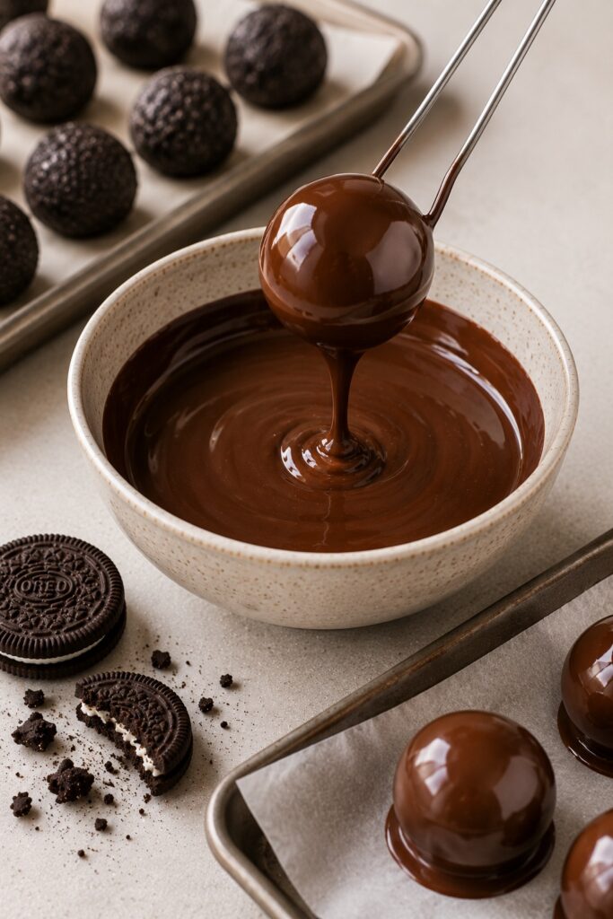 Oreo balls Dipped in chocolate