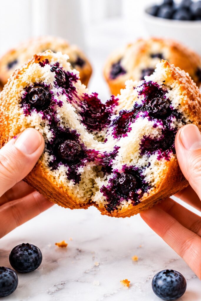 Blueberry Muffins Recipe Bakery Style Texture