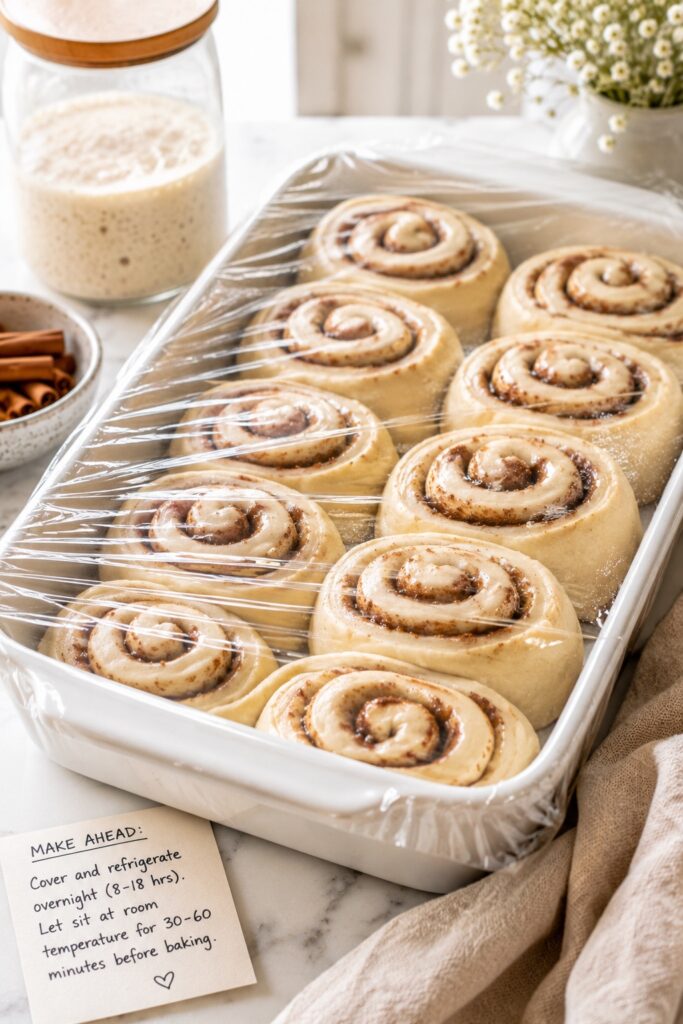 Sourdough Discard Cinnamon Rolls Make Ahead