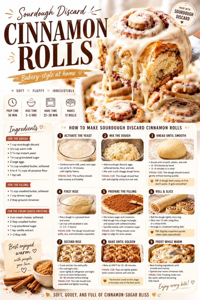 Sourdough Discard Cinnamon Rolls Recipe