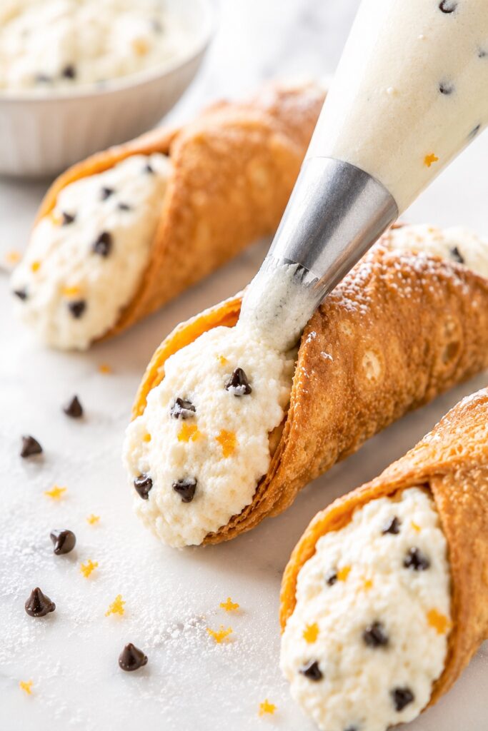 Filling the Cannoli Shells