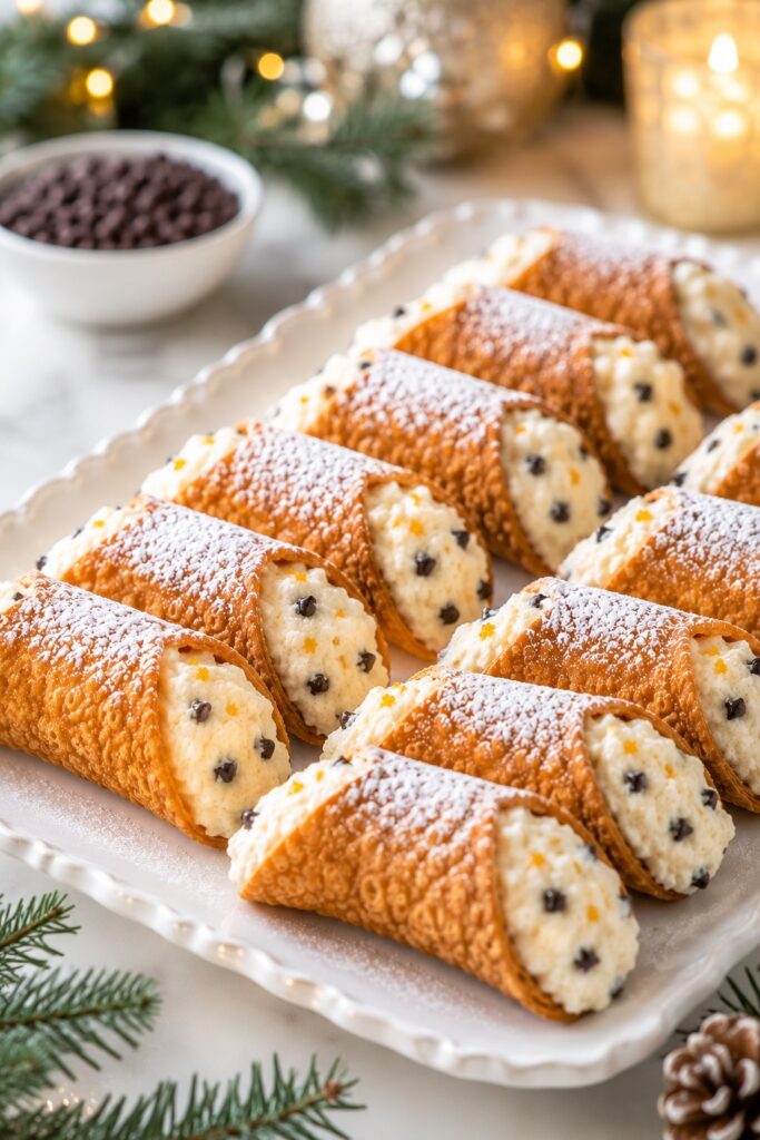 Cannoli On Holiday Table