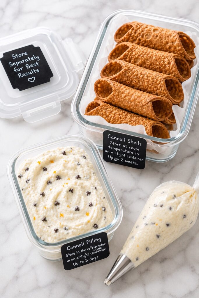 Cannoli Storage Tips