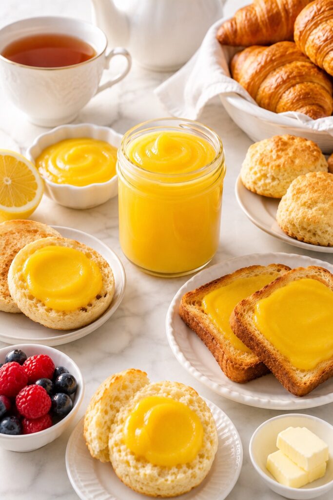 Lemon Curd Spread Breakfast Table