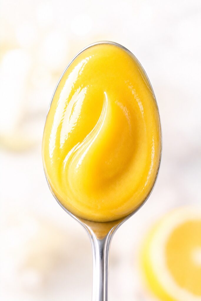 Lemon Curd on Spoon
