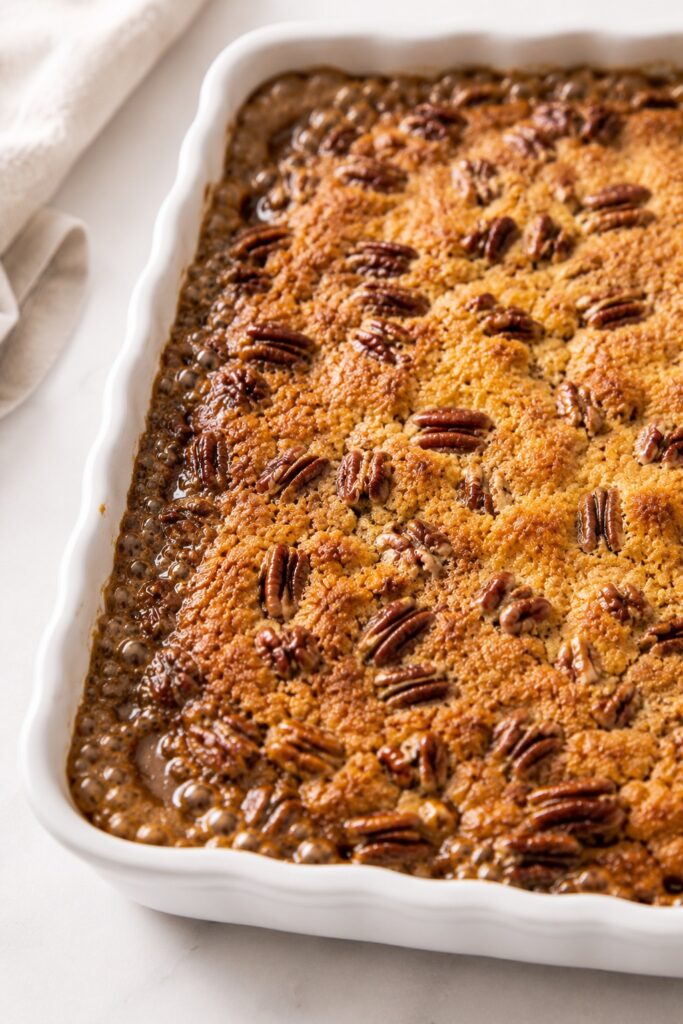 Fresh Baked Pecan Pie Dump Cake