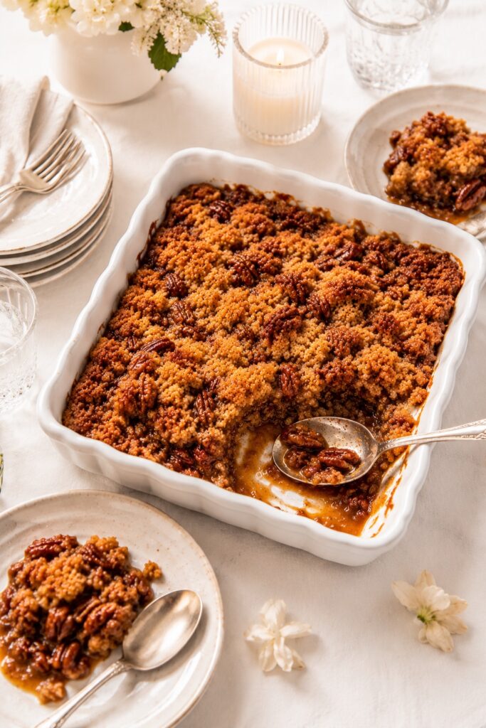 Pecan Pie Dump Cake Dessert Table