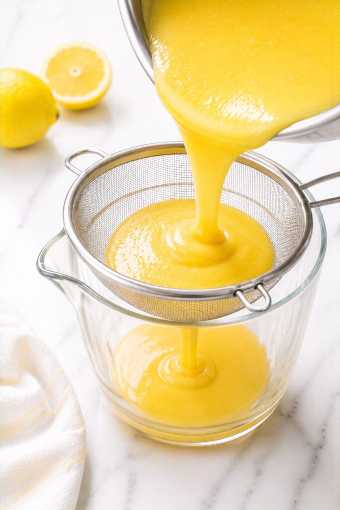 Straining Lemon Curd