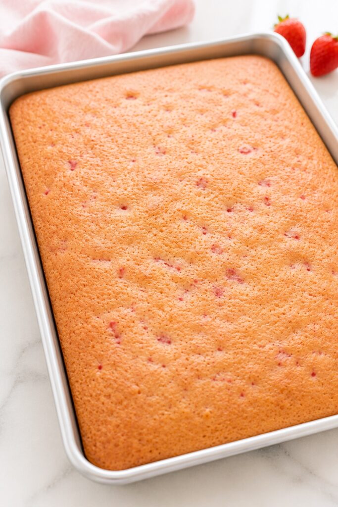 Baked Strawberry Sheet Cake