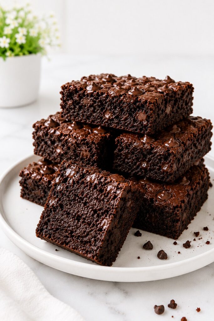 Black Bean Brownies Stack