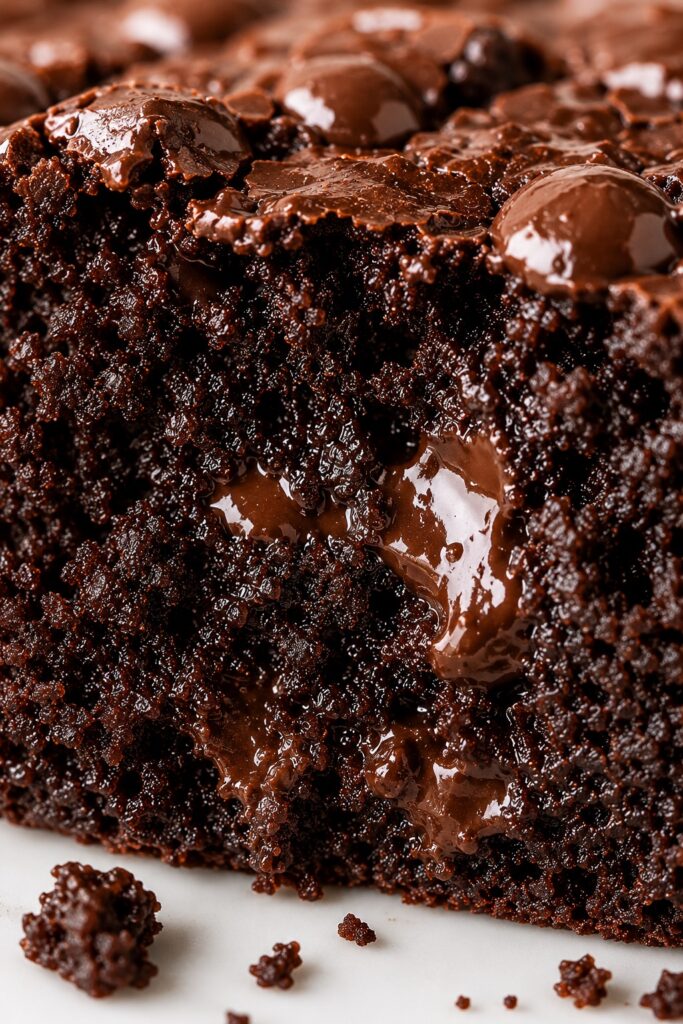 Black Bean Brownies Interior Texture Close-up