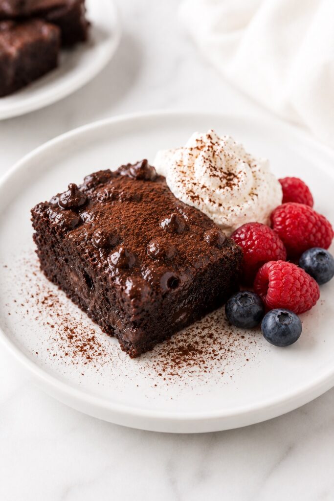 Black Bean Brownies Dessert Plate