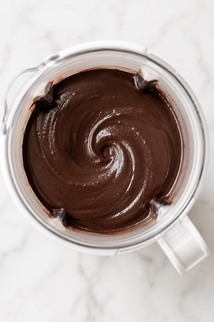 Blended Black Beans with wet ingredients