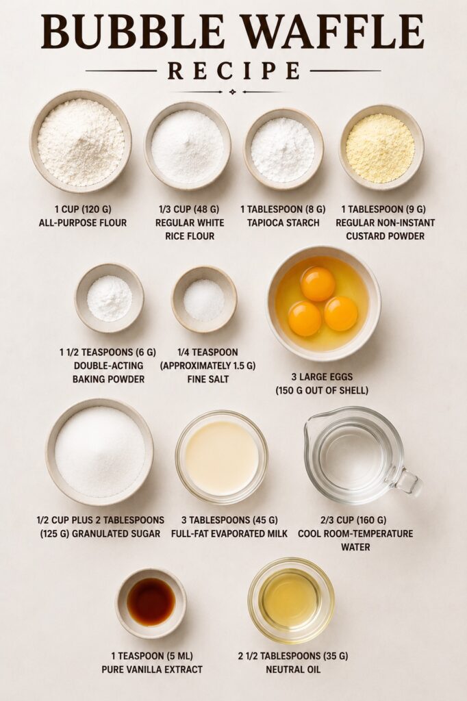 Bubble Waffle Ingredients