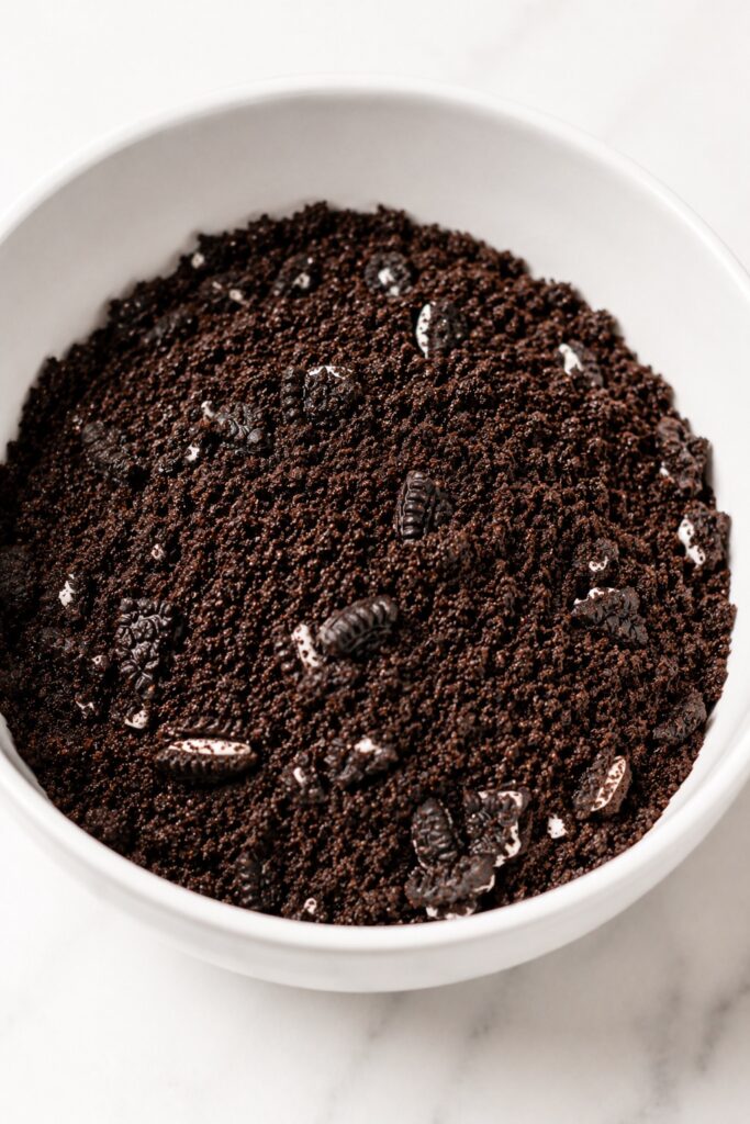 Crushed Oreo Cookies for Mug Cake